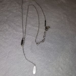 Kendra Scott Silver Lariat Necklace